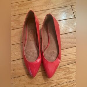Corso Como Red Patent Leather Flats Women's Shoes Size 8.5